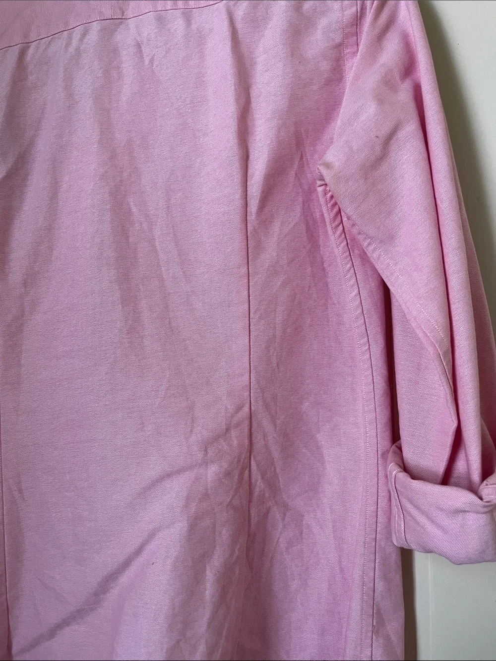 Ralph Lauren Pink Button-Down Shirt White Collar Cotton Embroidered Size 6 - Picture 8 of 9